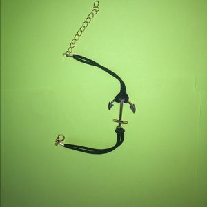 Black colored anchor bracelets